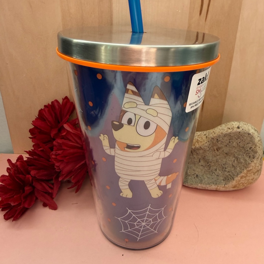 Bluey Halloween Tumbler with Straw